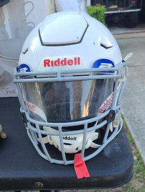 Riddell Youth White Football Helmet with Clear Visor